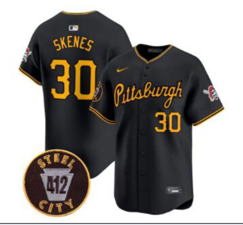 Men Pittsburgh Pirates #30 Skenes Black 2026 Nike Game MLB Jersey 001